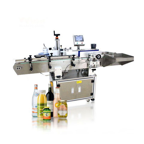 Máquina semiautomática de mesa para latas, potes, aplicador de etiquetas, rotulagem de garrafas 