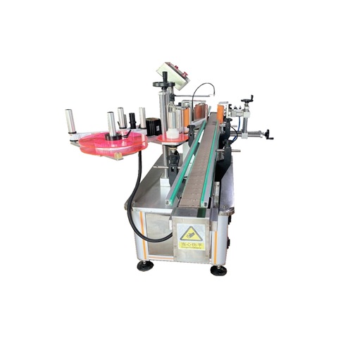 Máquina de rotulagem de adesivos semiautomática aplicador de rótulos de cerveja e vinho para garrafas redondas e latas 