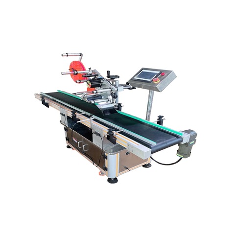 Máquina automática de etiquetagem superior com ampola de tampa plana / máquina aplicadora de etiquetas de superfície plana adesiva 