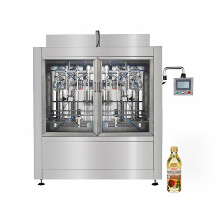 Máquina de enchimento de azeite de oliva pequena rotativa em linha reta, linha de produção automática de maquinário de enchimento de líquido para frascos 