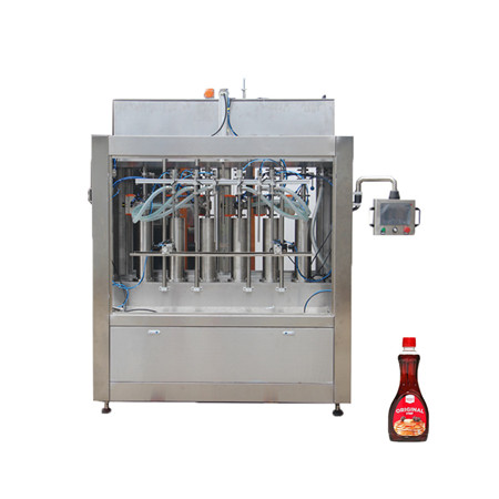 Máquina automática de enchimento de garrafas de pasta de pistão de 6 cabeças para vários molhos / detergente / loção corporal 